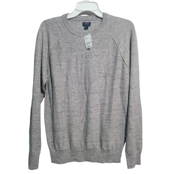 J. Crew Factory Gray Raglan Budded Crewneck Sweater Size S NWT - Picture 1 of 5